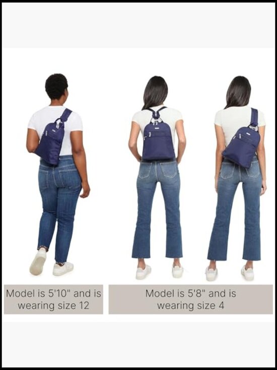 Mini Backpack Purse Convertible Sling Bag Built-in RFID Card Holder Adjustable